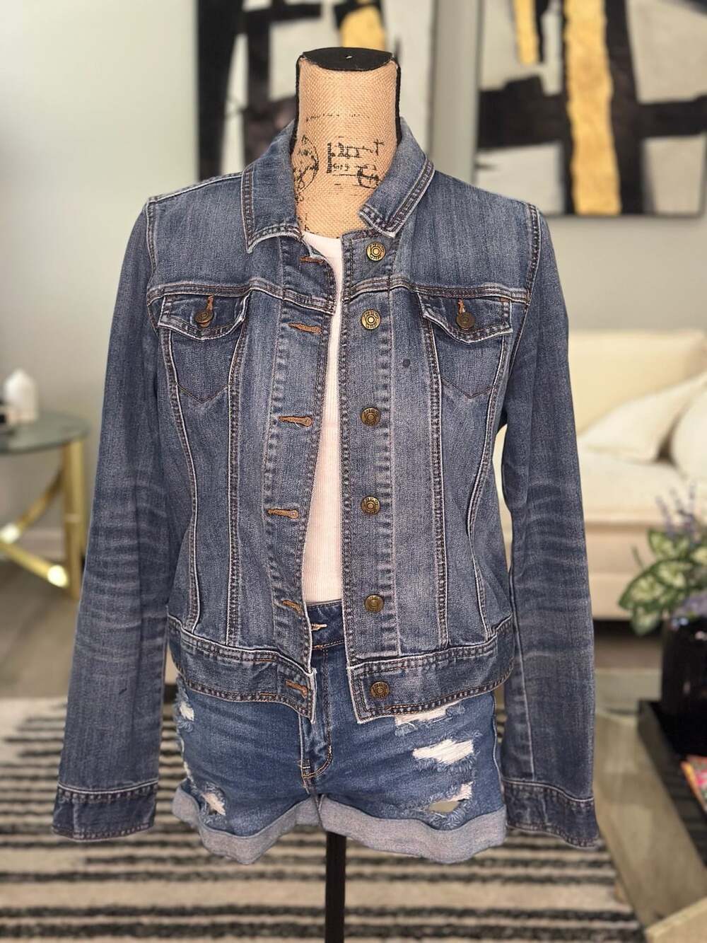 Gap Denim Jacket Size M Blue Cotton Button Up